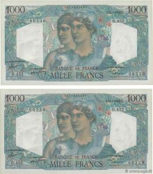 1000 Francs MINERVE ET HERCULE Consécutifs FRANCE  1948 F.41.22