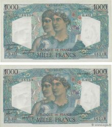 1000 Francs MINERVE ET HERCULE Consécutifs FRANCE  1948 F.41.22 NEUF