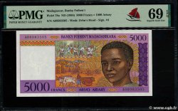 5000 Francs - 1000 Ariary MADAGASCAR  1995 P.078a FDC