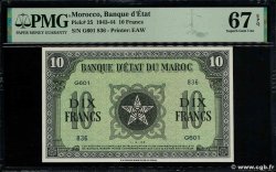 10 Francs MOROCCO  1944 P.25 UNC