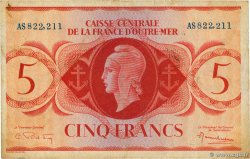 5 Francs Marianne CCFOM AFRIQUE ÉQUATORIALE FRANÇAISE  1944 A.124f TTB