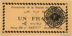 1 Franc MOROCCO  1919 P.06b XF-