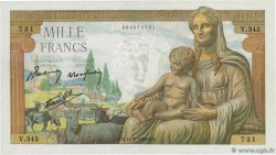 1000 Francs DÉESSE DÉMÉTER FRANKREICH  1942 F.40.02 ST