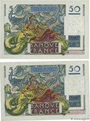 50 Francs LE VERRIER Consécutifs FRANCIA  1947 F.20.08 FDC