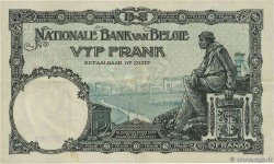 5 Francs BELGIUM  1929 P.093 VF+