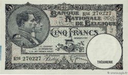 5 Francs BELGIEN  1938 P.108a VZ