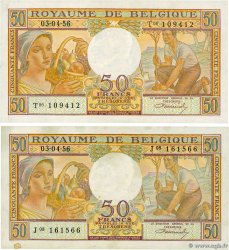 50 Francs Lot BELGIQUE  1956 P.133b SUP+