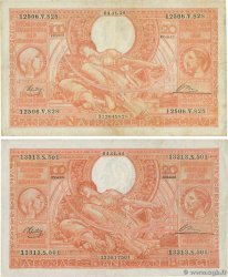 100 Francs - 20 Belgas Lot BELGIUM  1944 P.113-114 VF+