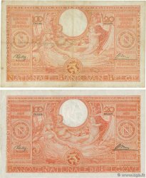 100 Francs - 20 Belgas Lot BELGIQUE  1944 P.113-114 TTB+
