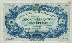 500 Francs - 100 Belgas BÉLGICA  1942 P.109 EBC
