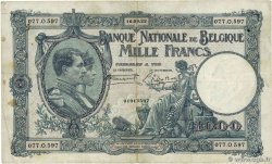 1000 Francs BELGIQUE  1922 P.096 TB