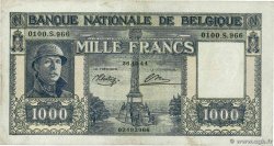1000 Francs - 200 Belgas BELGIUM  1944 P.128a F+