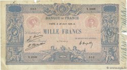 1000 Francs BLEU ET ROSE FRANCE  1926 F.36.42 pr.B