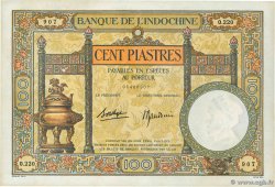 100 Piastres INDOCINA FRANCESE  1936 P.051d AU