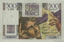 500 Francs CHATEAUBRIAND FRANCE  1952 F.34.10 VF