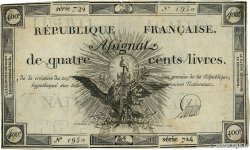 400 Livres FRANCE  1792 Ass.38A