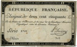 250 Livres FRANKREICH  1793 Ass.45a