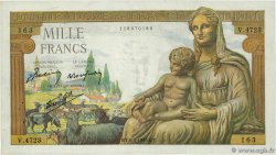 1000 Francs DÉESSE DÉMÉTER FRANKREICH  1943 F.40.21