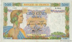 500 Francs LA PAIX FRANKREICH  1942 F.32.34