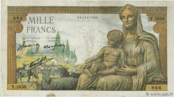 1000 Francs DÉESSE DÉMÉTER FRANKREICH  1942 F.40.09