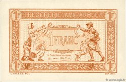 1 Franc TRÉSORERIE AUX ARMÉES 1917 Épreuve FRANCIA  1917 VF.03.00Ec q.FDC