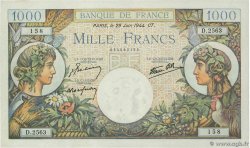 1000 Francs COMMERCE ET INDUSTRIE FRANCIA  1944 F.39.09 AU