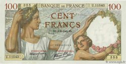 100 Francs SULLY FRANCE  1940 F.26.31 AU-