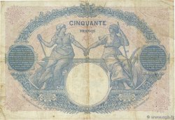 50 Francs BLEU ET ROSE FRANKREICH  1921 F.14.34 S