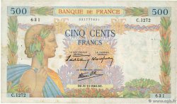 500 Francs LA PAIX FRANCIA  1940 F.32.08 BC+
