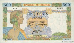 500 Francs LA PAIX FRANCE  1941 F.32.14