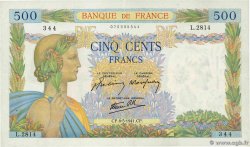 500 Francs LA PAIX FRANCE  1941 F.32.16