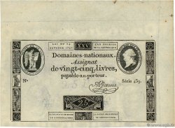 25 Livres FRANCIA  1792 Ass.37a SC+