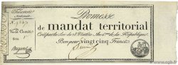 25 Francs avec série Petit numéro FRANKREICH  1796 Ass.59b VZ
