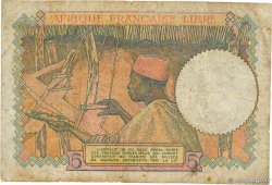 5 Francs AFRIQUE ÉQUATORIALE FRANÇAISE Duala 1941 P.06a fS