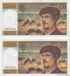 20 Francs DEBUSSY Consécutifs FRANCIA  1981 F.66.02W7 EBC