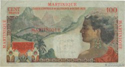1 NF sur 100 Francs La Bourdonnais MARTINIQUE  1960 P.37 pr.TTB