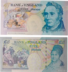 5 Pounds Lot ANGLETERRE  1991 P.392b et P.391c pr.NEUF