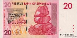 20 Dollars ZIMBABUE  2007 P.68