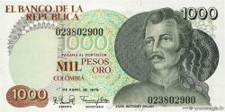 1000 Pesos Oro COLOMBIA  1979 P.421a