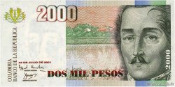2000 Pesos COLOMBIE  2001 P.451b