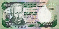 200 Pesos Oro COLOMBIE  1989 P.429