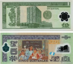 1 et 5 Quetzales Lot GUATEMALA  2006 P.109 et P.122a FDC