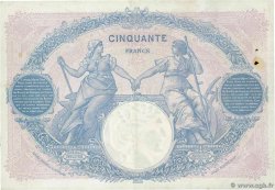 50 Francs BLEU ET ROSE FRANCE  1923 F.14.36 VF