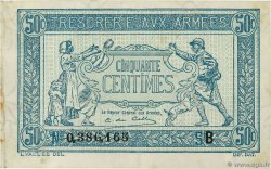 50 Centimes TRÉSORERIE AUX ARMÉES 1917 FRANCIA  1917 VF.01.02 MBC+