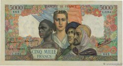 5000 Francs EMPIRE FRANÇAIS FRANKREICH  1946 F.47.53 fVZ