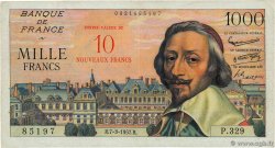 10 NF sur 1000 Francs RICHELIEU FRANCE  1957 F.53.01 TTB