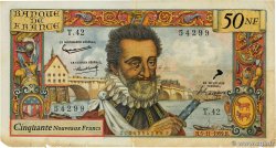 50 Nouveaux Francs HENRI IV FRANCIA  1959 F.58.04 RC+