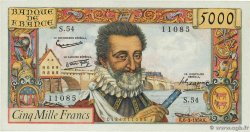 5000 Francs HENRI IV FRANCE  1958 F.49.06 SUP