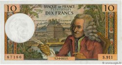 10 Francs VOLTAIRE FRANCE  1973 F.62.63 UNC