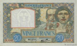 20 Francs TRAVAIL ET SCIENCE FRANCIA  1940 F.12.09 q.SPL